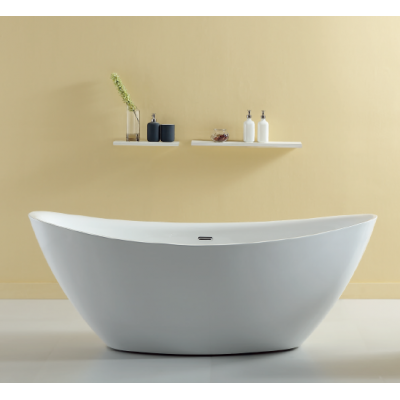 WOMA modern luxury bathroom big size shower tub 1.8m boat shape freestanding bath